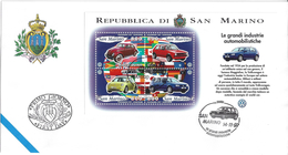 SAINT-MARIN - ENVELOPPE 1er JOUR - FDC - AUTOMOBILES VOLKSWAGEN - 1997 - FDC