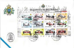 SAINT-MARIN - ENVELOPPE 1er JOUR - FDC - FERRARI 50 ANS - 1998 - FDC