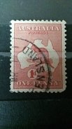 RARE 1D ONE PENNY AUSTRALIA 1914 KANGROO WATERMARK SEAL  USED/MINT  STAMP TIMBRE - Ongebruikt