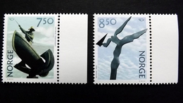 Norwegen 1430/1 **/mnh, NORDEN, Walfangdenkmal, Tromsø; Von Sivert Donali, Skulptur Am Osloer Flughafen Von Kåre Groven - Unused Stamps