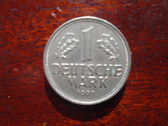 GERMANY 1963 ONE DEUTSCH MARK USED COIN Copper-nickel  Mintmark  'G'.(Ref:HG67) - 1 Marco
