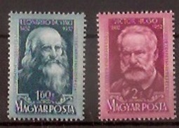 HUNGARY  1952, Da Vinci, V. Hugo - Unused Stamps