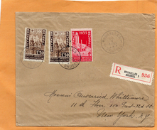 Belgium 1935 Registered Cover Mailed To USA - 1934-1935 Leopold III