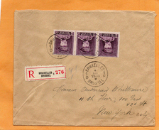 Belgium 1935 Registered Cover Mailed To USA - 1934-1935 Leopold III