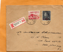 Belgium 1939 Registered Cover Mailed To USA - 1934-1935 Leopold III