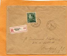 Belgium 1937 Registered Cover Mailed To USA - 1934-1935 Leopold III