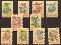 HUNGARY 1958, Airmail Definitives - Unused Stamps