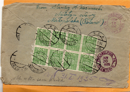 Poland 1935 Registered Cover Mailed To USA - Covers & Documents