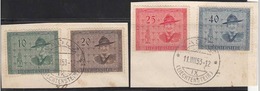 Liechtenstein 1953 Cancelled On Piece Sc# 270-273 - Usados