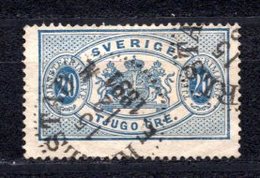 1891 SWEDEN 20 Ö. OFFICIAL STAMP MICHEL: D15 USED - Service