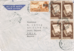 23077. Carta Aerea EL CAIRO (Egypt) Egipto 1954. Marca De CENSURA, Censor - Storia Postale