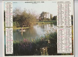 - CALENDRIER PTT Année 1976 Pêcheur - Grand Format : 1971-80