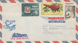 SPACE, COSMOS, SKYLAB SPECIAL POSTMARK, CARDINAL BIRD, COPERNICUS, STAMPS ON COVER, 1973, USA - Amérique Du Nord