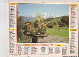 - CALENDRIER PTT Année 1983 - - Groot Formaat: 1981-90