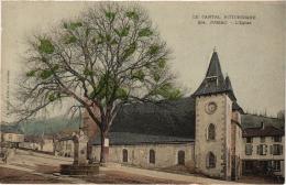 JUSSAC EGLISE ET FONTAINE ,COMMERCE ??   REF 50685 - Jussac