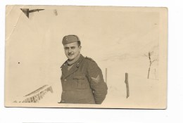 FOTO SOLDATO SU CARTA FERRANIA 11 FEBBRAIO 1942 - CM.14X8,8 - Guerre, Militaire