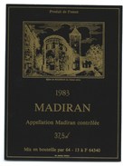 étiquette Vin   Madiran 1983 37,5cl "église De Madiran" - Madiran