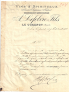 A. LEFEBVRE FILS   LE QUESNOY  NORD  1888   COURRIER - 1800 – 1899
