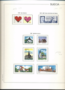 SUECIA 1997 - AÑO COMPLETO EN HOJAS EDIFIL - LUJO - 6 PAGINAS - (VER FOTOS) - Full Years