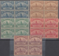 1929- 90 CUBA REPUBLICA. 1929. Ed.234-238. CAPITOLIO NACIONAL. NATIONAL CAPITOL BLOCK 4. GOMA ORIGINAL MANCHAS. - Nuovi