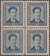 1937-307 CUBA REPUBLICA. 1937 5c. Ed.314 ECUADOR MONTALVO. ESCRITORES Y ARTISTAS. WRITTER AND ARTIST MNH. - Neufs