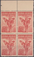 1956-276 CUBA REPUBLICA. 1956 5$ AVES BIRD PAJAROS Ed.670 MNH BLOCK 4. - Neufs