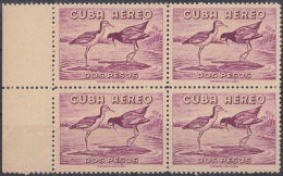 1956-277 CUBA REPUBLICA. 1956 2$ AVES BIRD PAJAROS Ed.669 MNH BLOCK 4. - Ongebruikt