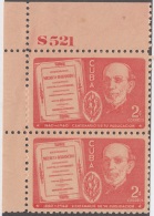 1940-220 CUBA REPUBLICA. 1940 2c Ed.339 REPERTORIO MEDICO GUTIERREZ. PLATE NUMBER. MNH. - Nuovi