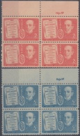 1940-221 CUBA REPUBLICA. 1940 2c Ed.339 REPERTORIO MEDICO GUTIERREZ. PLATE NUMBER. MNH. BLOCK 4. - Ungebraucht