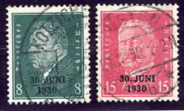 DEUTSCHES REICH 1930 Departure Of Allied Troops Set Used.  Michel 444-45 - Used Stamps