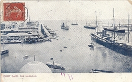 MARSEILLE A YOKOHAMA N°8 Octogonal 1907 Sur Carte Port Said Pour Paris , Voir Recto-verso - Correo Marítimo