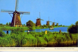 Kinderdijk - Holland - Poldermolens Van Het Kinderdijk Complex - Formato Grande Viaggiata - E - Kinderdijk
