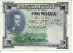 BILLETE  100  PESETAS AÑO  1925 - 100 Peseten