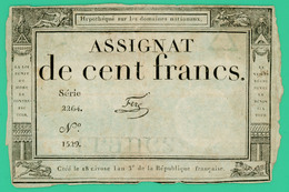 Cent Francs - Assignat - France - Série  2264  N°1529 - 18 Nivose An 3 - Sup - - Assegnati