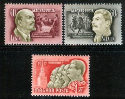 HUNGARY 1952 EVENTS The Great October Socialists Revolution LENIN & STALIN - Fine Set MNH - Ungebraucht