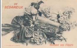 CPA 34 De BEDARIEUX Recevez Ces Fleurs  - Editeur Delestaing - Bedarieux