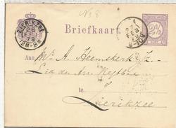HOLANDA ENTERO POSTAL A ZIERIKZEE 1879 - Lettres & Documents