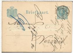 HOLANDA ENTERO POSTAL  MARCA HOLLANDE PAR LIEGE - Lettres & Documents