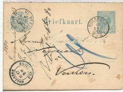 HOLANDA ENTERO POSTAL MARCA HOLLANDE PAR LIEGE - Lettres & Documents