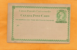 Canada Old Card - 1860-1899 Reign Of Victoria