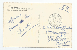 Marcophilie - Cachet Veynes Entrepot 1957 En Franchise Fm Pour Eor  Algérie - Frankobriefe