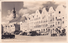 Schärding-Stadtplatz-Konsum-Drogerie-Volksbank. - Schärding