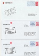 3 MODELES DE  LETTRES PRE AFFRANCHIES -CROIX ROUGE - Red Cross