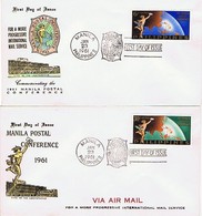 1961  Manila Postal Conference  Sc 831, C87  Unadressed FDC - Filipinas