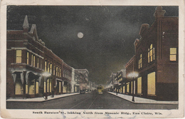 Luna Moonlight AK Eau Clair South Barstow St Street North From Masonic Bldg Building Wisconsin WI United States USA - Eau Claire