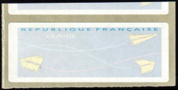 ATM-197- Vignette De Distributeur Type Avions En Papier - 2000 « Avions En Papier »