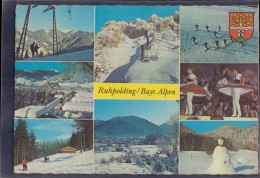 Ruhpolding - Mehrbildkarte 12   Mit Zusatzstempel Rauschbergbahn - Ruhpolding