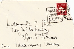 ALGERIE  - LETTRE ALGER POUR ANNECY 16.5.53 - DAGUIN PASSEZ L'HIVER A ALGER - Lettres & Documents