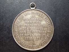 RARE MEDAILLE EN ARGENT DE :PHILIPPE DUC D'ORLEANS - Royaux / De Noblesse