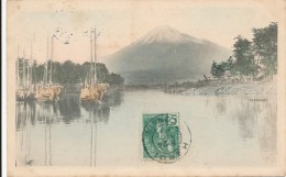 CPA JAPON Carte Précurseur Colorisée Mont Fuji - Sonstige & Ohne Zuordnung